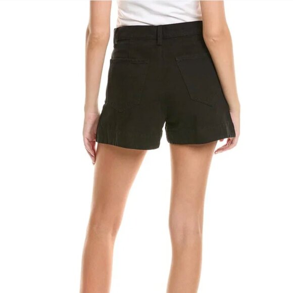 7 For All Mankind Tailored Slouch High Rise Shorts Black Size 28 $148 - Picture 3 of 10